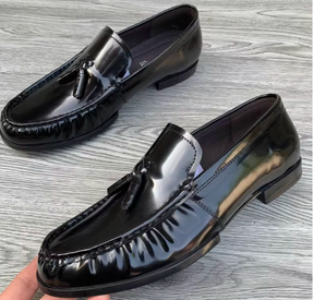 Trendy Shiny Britisch Leder Schuhe for Men