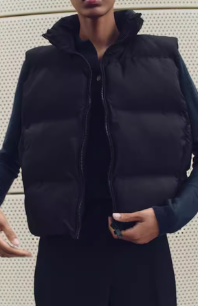 New Stylish warm Pufferjacke Black/White for Women